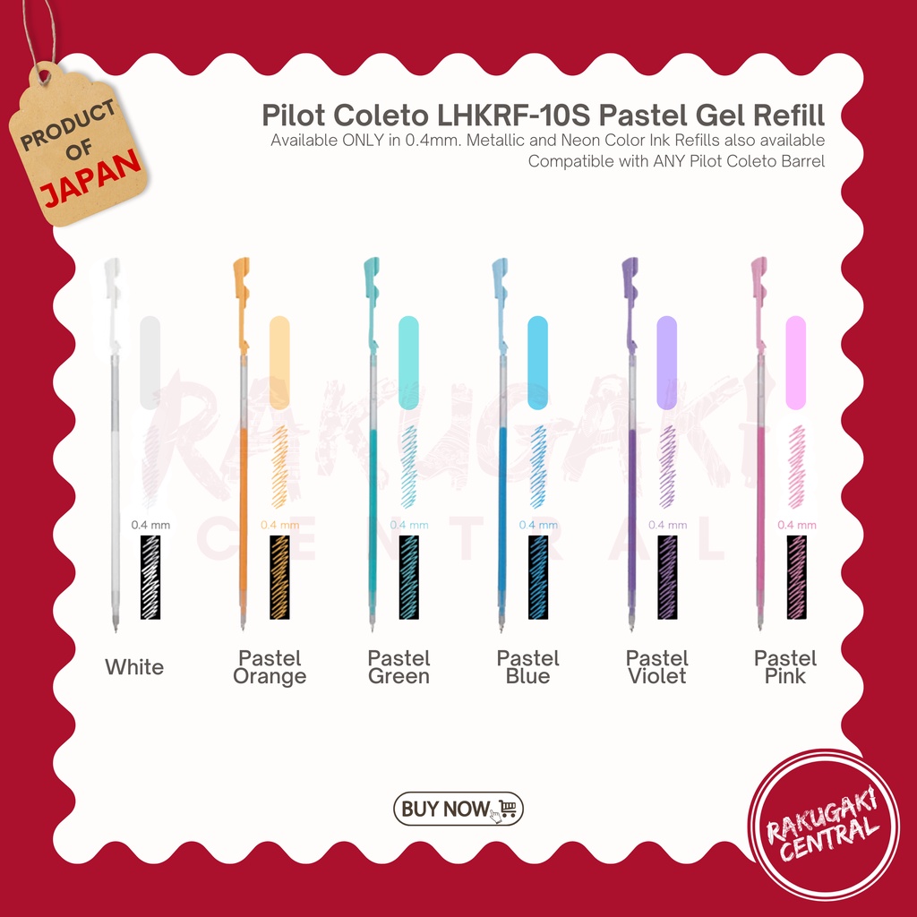 Pilot Coleto LHKRF-10S Pastel Gel Ink Refill 0.4mm | Shopee Philippines