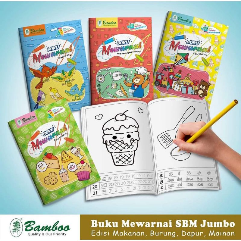 Learning Book Coloring BAMBOO/Coloring Book A4 (1Pcs) Shopee Philippines