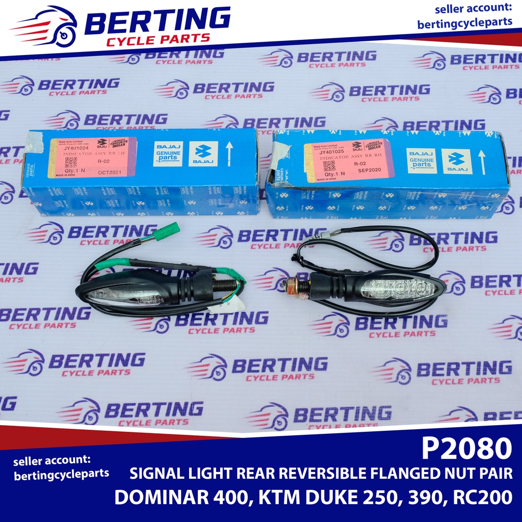 SIGNAL LIGHT REAR REVERSIBLE WITH FLANGED NUT Dominar 400 KTM Genuine