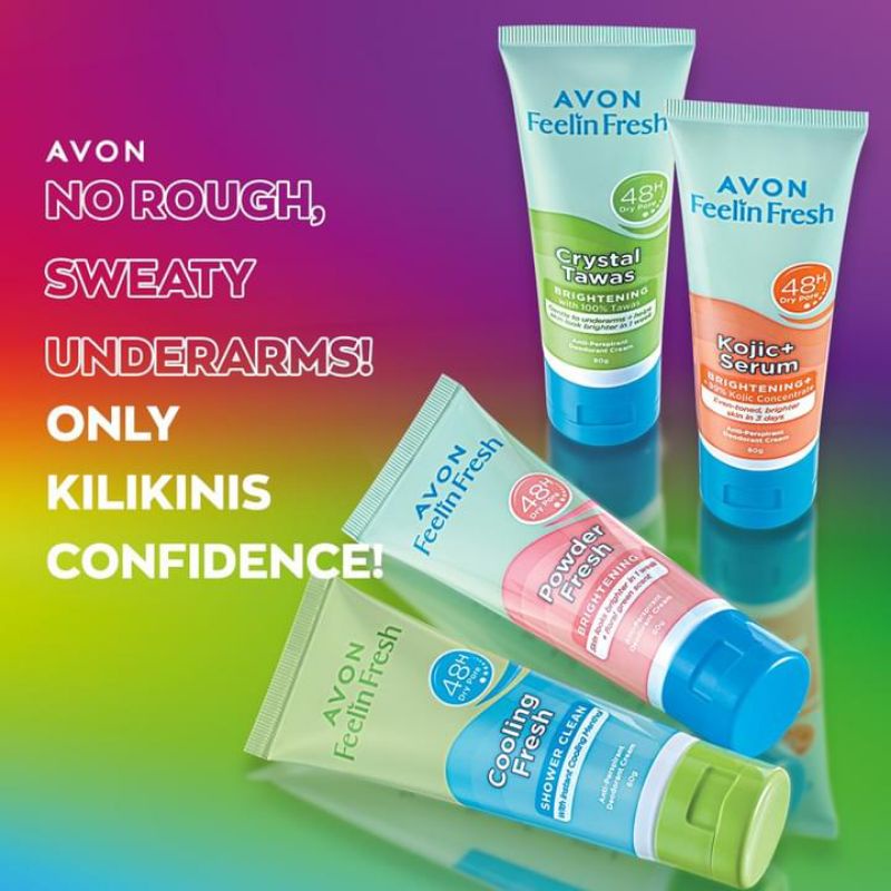 AVON FEELIN FRESH QUELCH Antiperspirant Deo creams 60G Shopee