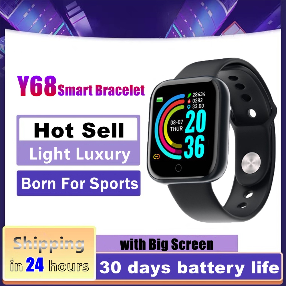 Olaf D20S Pro Smart Watch Y68 Bluetooth Fitness Monitor Sports Watch