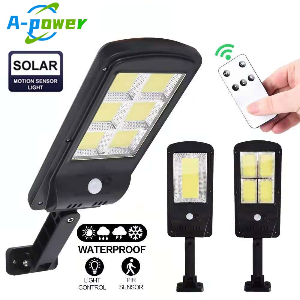 LED Solar Street Light Outdoor Lighting Remote Control Wall Sensor