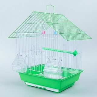 Green Simple Metal Bird Cage Small Bird Cage Can Be Folded For Easy Carrying