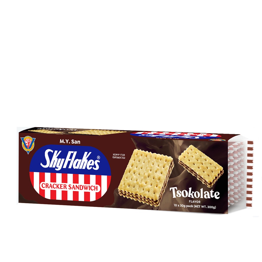 Skyflakes Cracker Sandwhich Tsokolate 30G X 10 Shopee Philippines