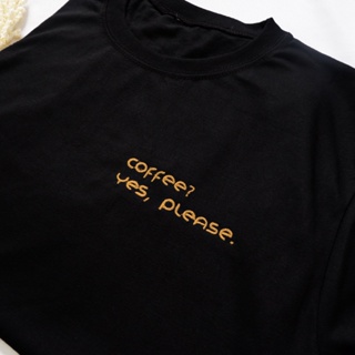 Embroidered Coffee Yes Please T-shirt #3