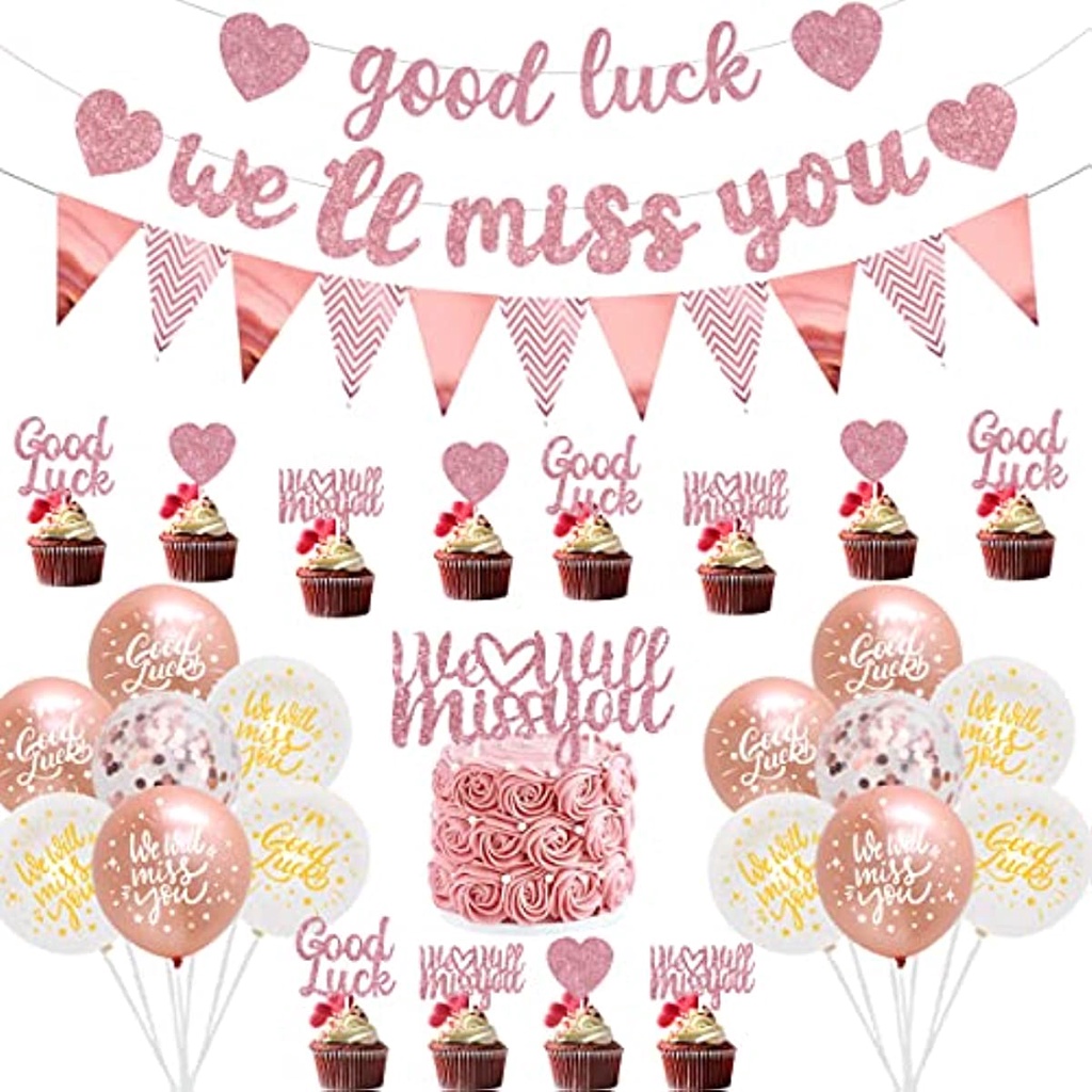 JOYMEMO We Will Miss You Banner Decorations Rose Gold Good Luck Banner Retirement Party Decorations Triangle Flag Banner for Job Change Retirement Leaving Party Farewell Supplies | Shopee Philippines JOYMEMO We Will Miss You Banner Decorations Rose Gold Good Luck Banner Retirement Party Decorations Triangle Flag Banner for Job Change Retirement Leaving Party Farewell Supplies | Shopee Philippines