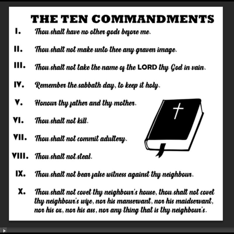 THE TEN COMMANDMENTS VINYL STICKER 12X12 INCHES KJV | Shopee Philippines