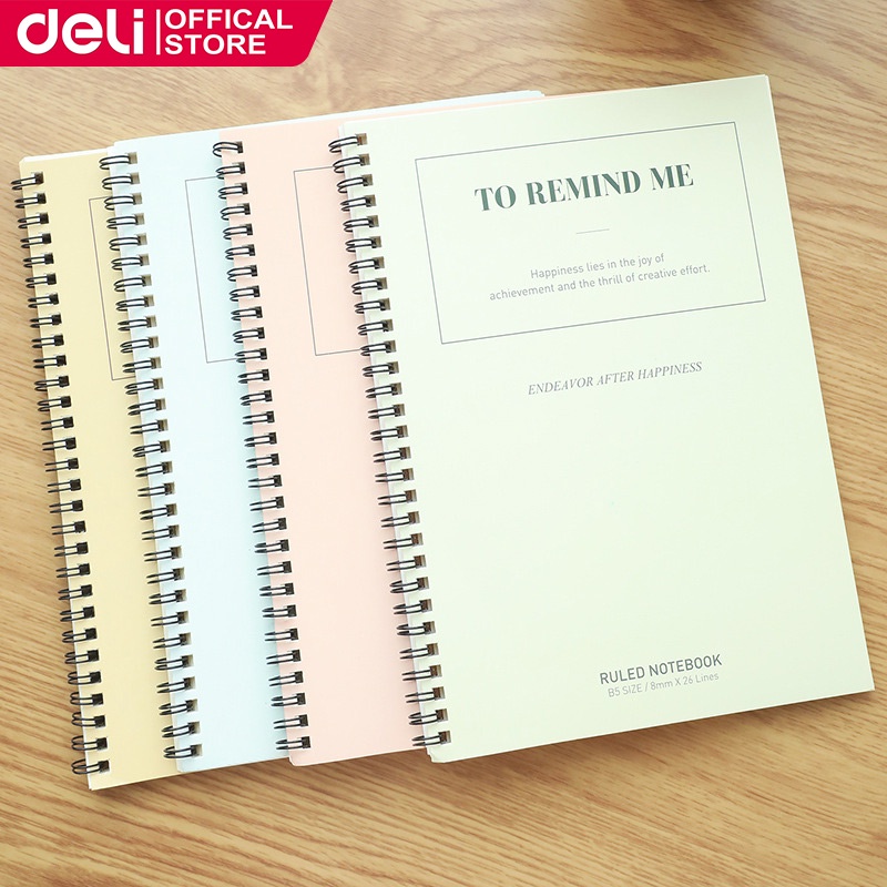 Deli B5 Spiral Notebook 60sheets Student Notebook School Stationery