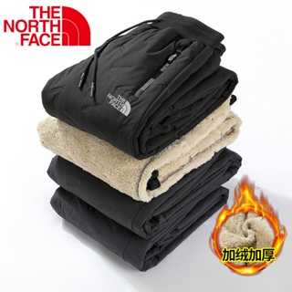 【M-7XL】The North Face Men Winter Warm Joggers Sports Outdoors Casual Pants Men's Straight Tube Bound Muzzling-wool Trousers