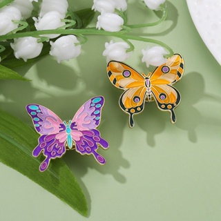 Fashion Colorful Butterfly Brooch Pin Lapel Butterfly Enamel Badge Lapel Pin Jewelry Accessories Gift for Friends #7