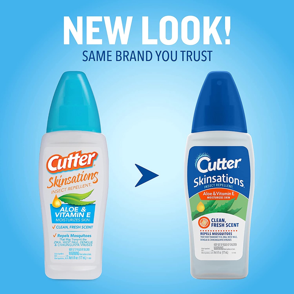 Cutter Skinsations Insect Repellent Mosquito Repellent, Repels