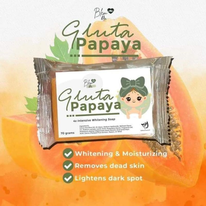 Savon Gluta Papaya éclaircissant Anti-imperfections 250g - 100% Naturel Bio