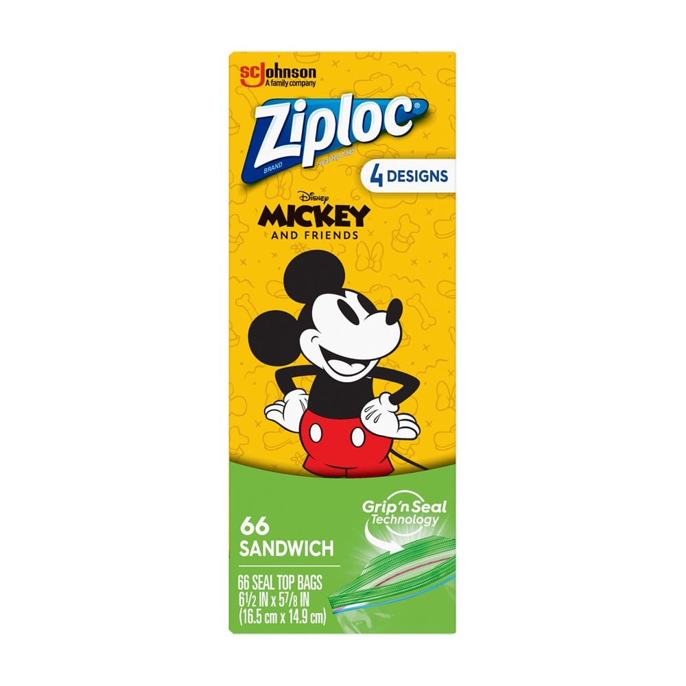 Ziploc Disney Mickey Sandwich Bags 66’s Freebie Shopee Philippines