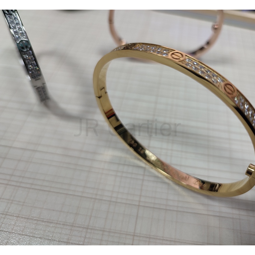 2021 New LOVE BRACELET, SMALL MODEL PAVE PINK GOLD DIAMONDS with a Screwdriver Can Choose Box