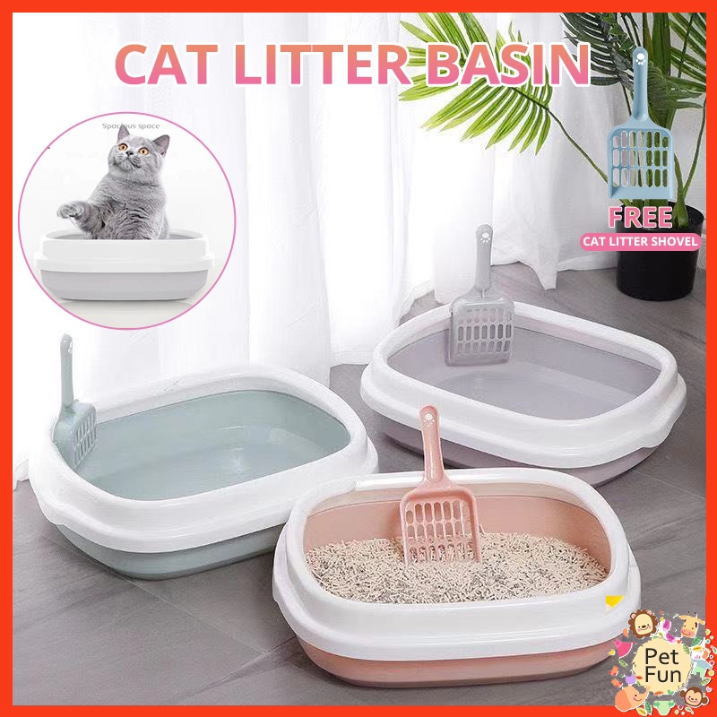 Cat Litter Box With Scoop Kitten Litter Box Semienclosed Cat Toilet Deodorization Leakage