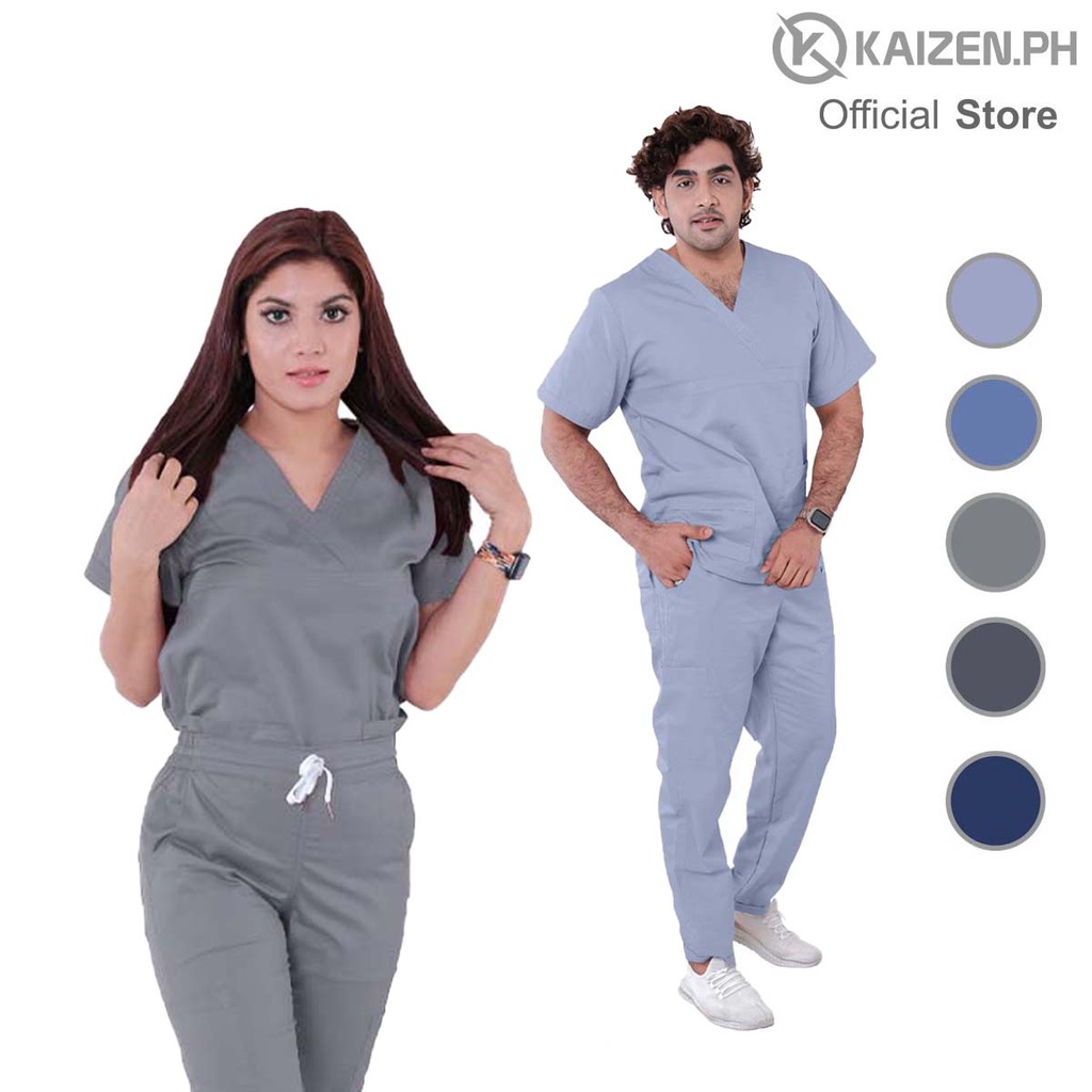 KAIZEN.PH Scrub Suit Kss09 Premium Denim Series Shopee Philippines