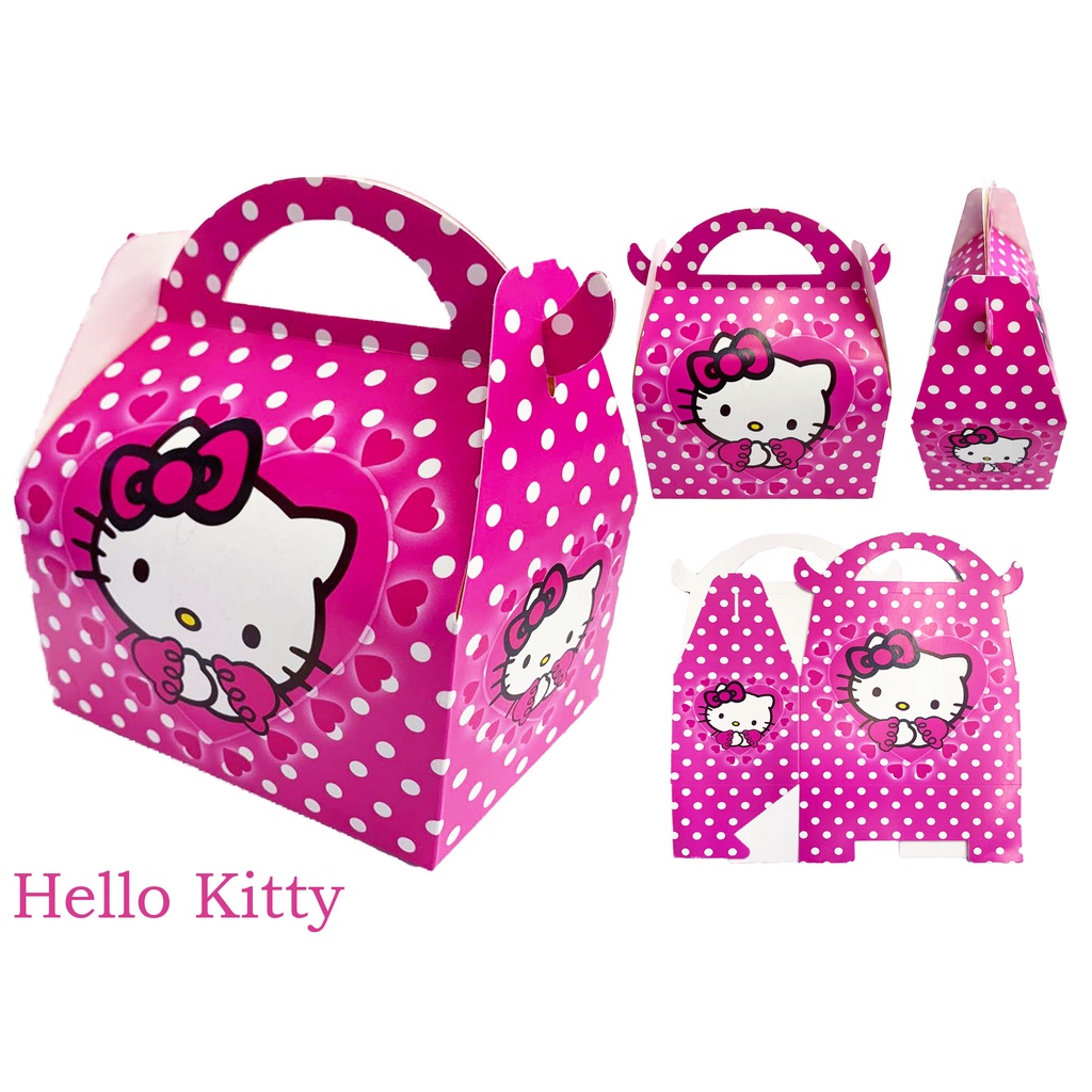 10pc Hello Kitty Donut Box for Cake Takeout Gift Prizes Giveaway Happy ...