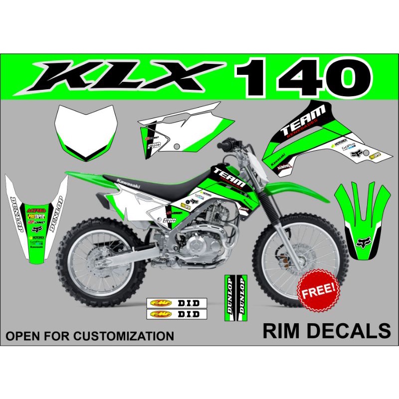 kawasaki klx 140 full body decals Shopee Philippines