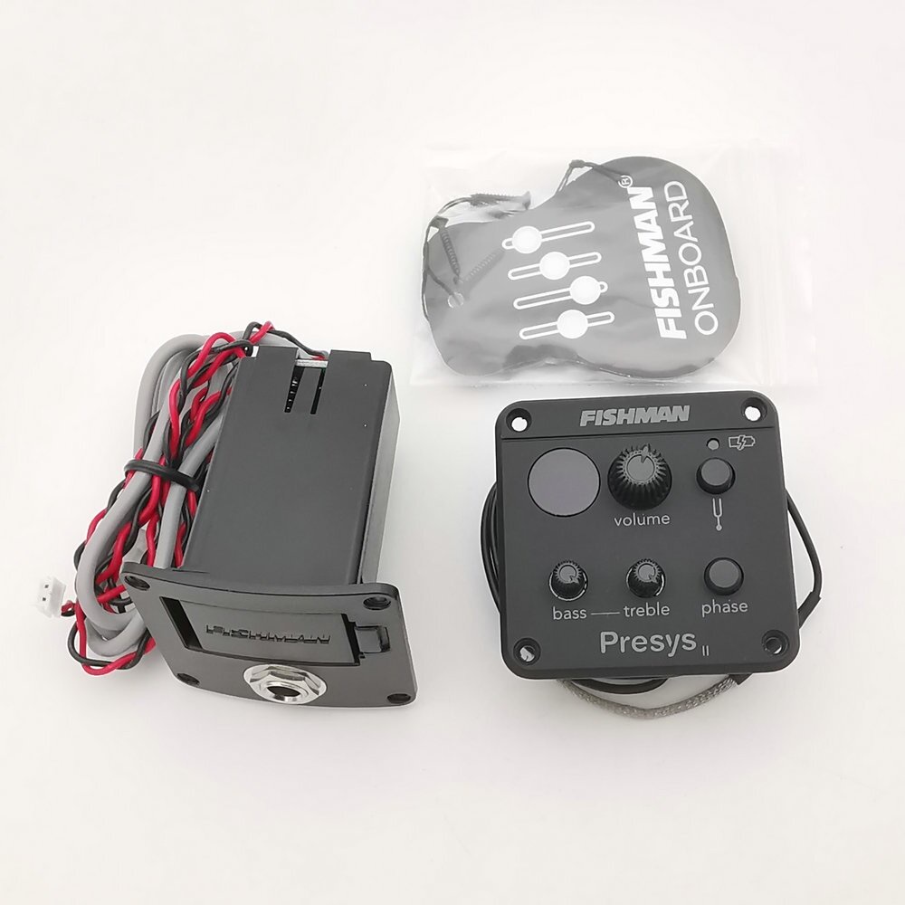 YXOriginal Fishman Presys II EQ Tuner Silver Piezo Pickups Active