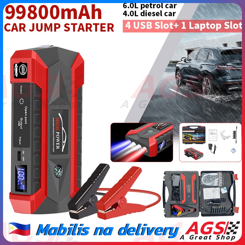 99800mAh 12V Car Emergency Start Power Supply Portable Diesel-gas Dual ...