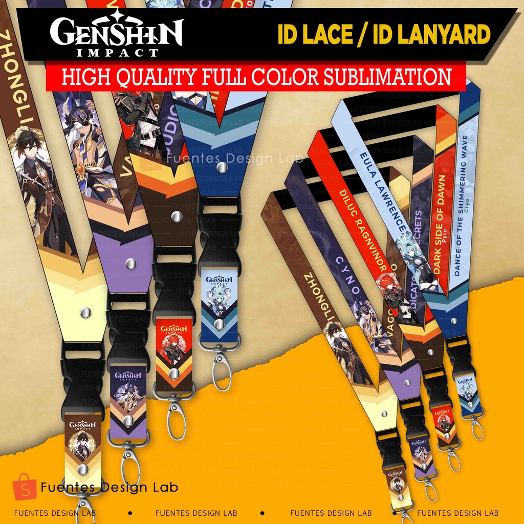 GENSHIN IMPACT ID Lace-GENSHIN IMPACT LANYARD-HIGH QUALITY PRINT ...