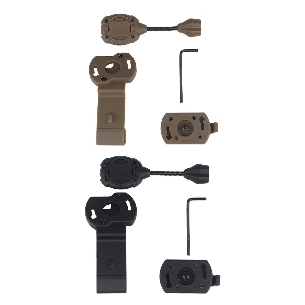 LED Helmet Light Set Lamp Torch Battery Powered Helmet Mount Flashlight