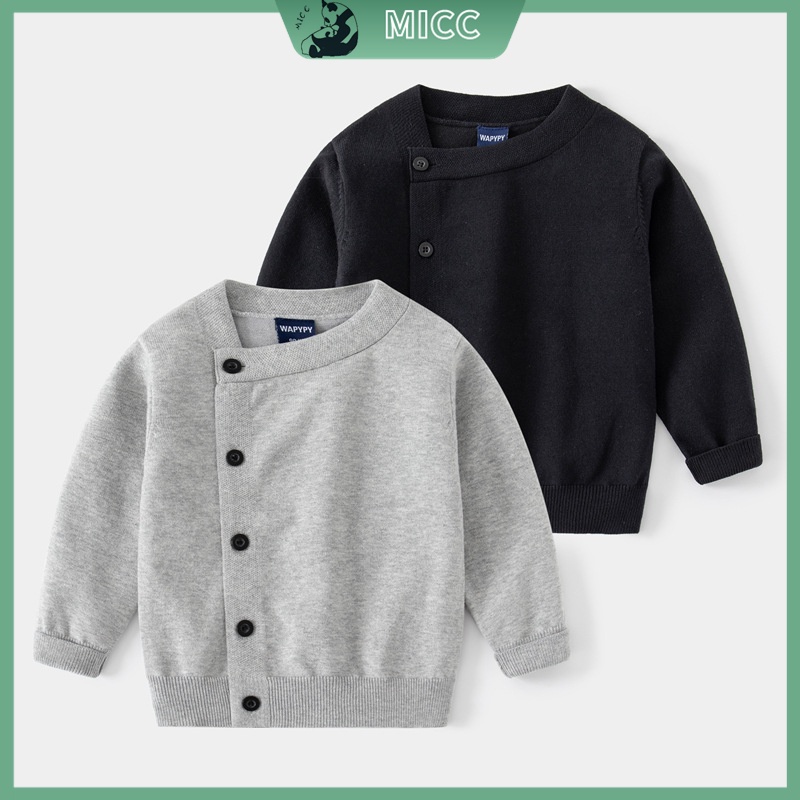 Navy blue toddler cardigan Gift for boy 2 to 3 years Hand knit dark blue sweater Kleding Unisex kinderkleding Sweaters 