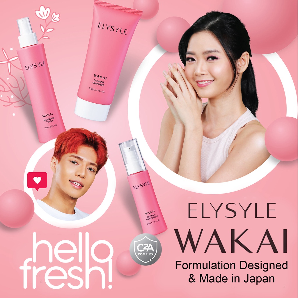 1 set Elysyle Wakai Skin Care Made in Japan Shopee Philippines