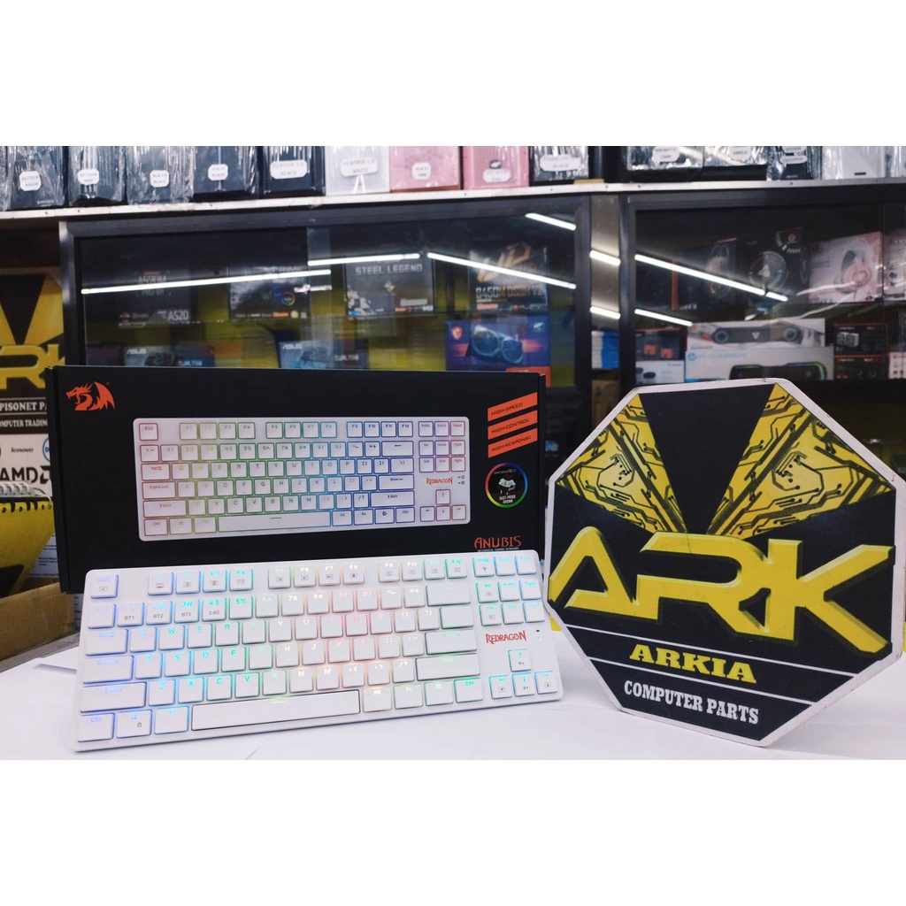 Redragon ANUBIS Wireless/Wired RGB Mechanical Keyboard White (Dust ...