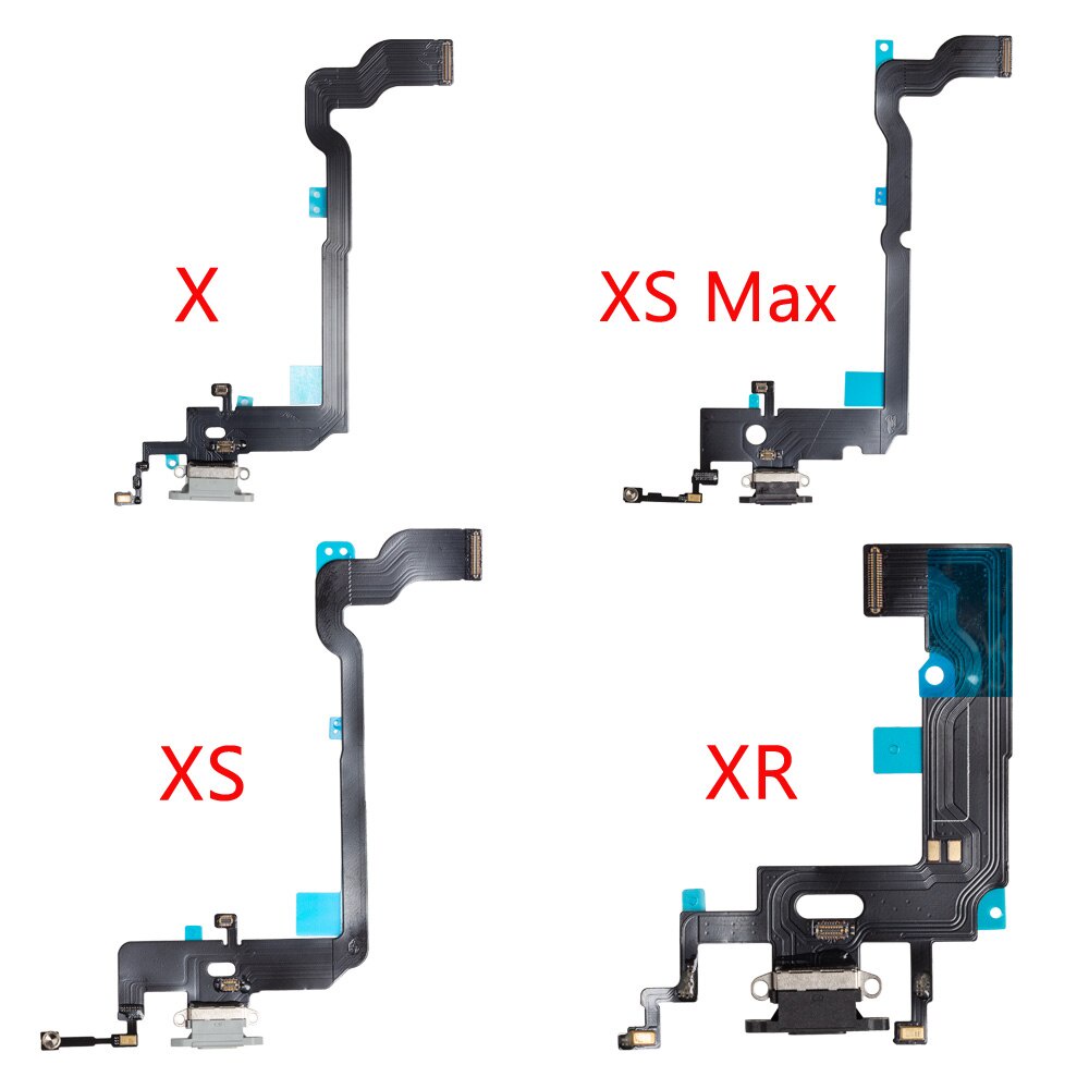 USB Port Charger Dock Connector Mic Charging Flex Cable For iPhone X XR
