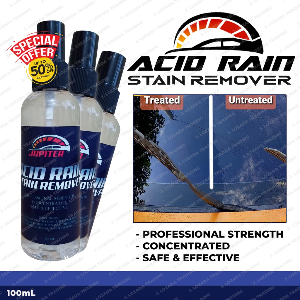 Heavy Duty Water Spot Remover (100 ml) Rain Stain Remover for glass