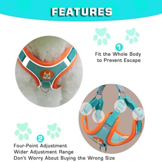 Pet Dog Harness With Leash Pet Adjustable Reflective Harness Vest Puppy Harness Vest for Dog Cat #5