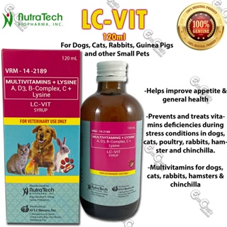 (hot)▩Nutratech 120ml LC-Vit Syrup Multivitamins for Pets (amed) (smpt) Dog Vitamins Cat Vitamins Ra