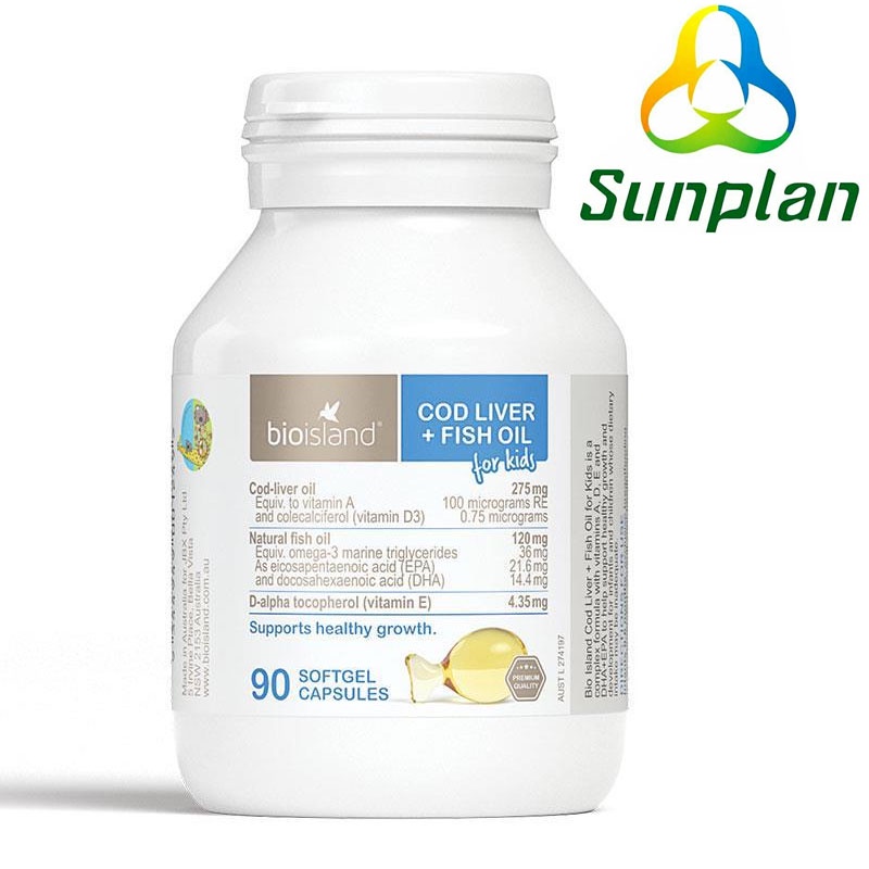 Bio Island Cod Liver + Fish Oil for Kids 90 capsules (EXPIRED 01/2025