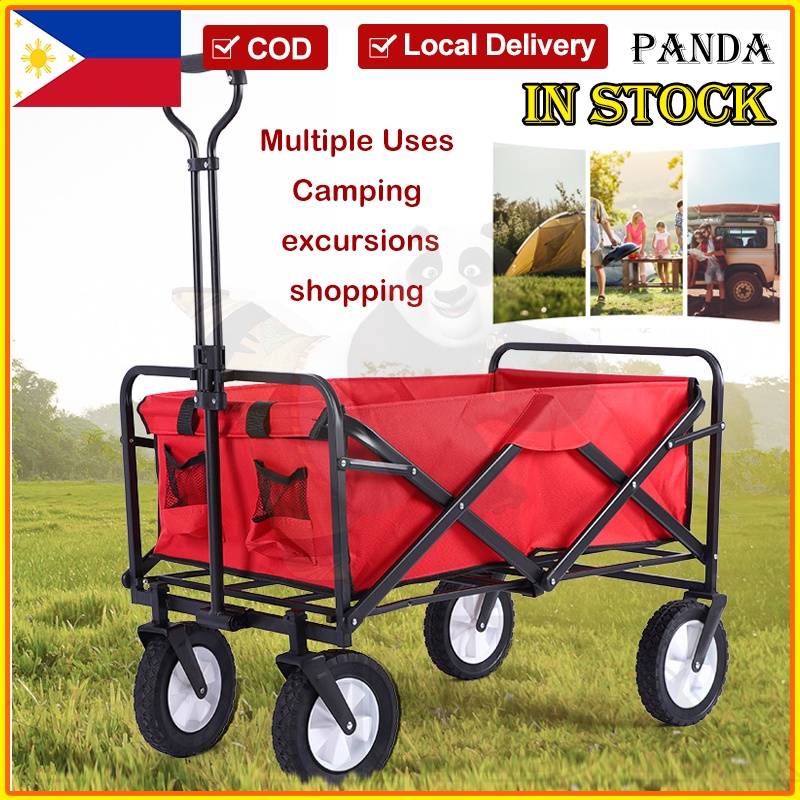 Foldable Cart Outdoor Portable Camping tool Carts Shopping Cart four
