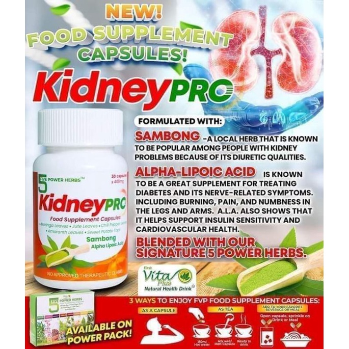 Kidney PRO Food supplement Capsule Shopee Philippines