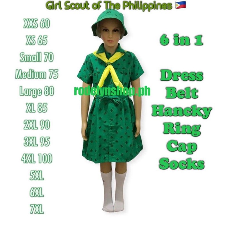 6 In 1 Girl Scout Uniform Scouting Uniform Gsp Dress Shopee Philippines 9591