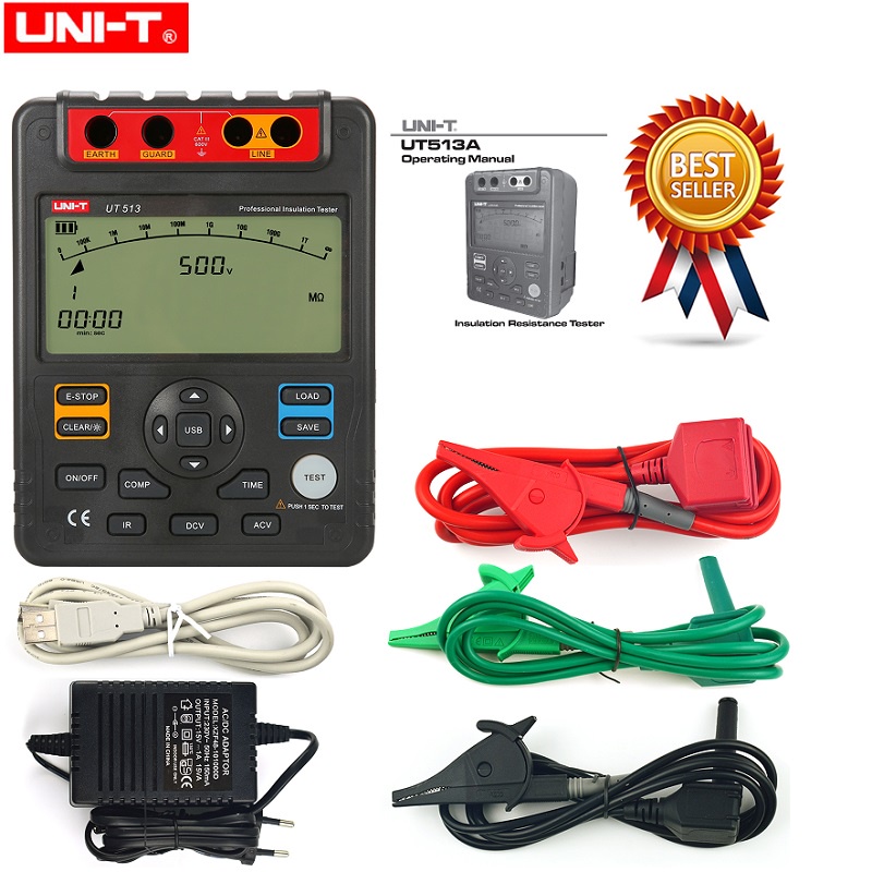 UNIT UT513A Insulation Resistance Tester Analog Bar Graph AC/DC 500V