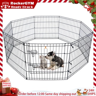 Dog Fence Pet Playpen High Quality 2FT 6 or 8 Panels 60x60CM *Ready Stock* COD