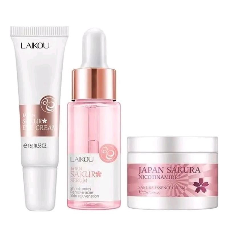 buy 1 take 1 *laikou Japan Sakura,eye cream*cream essence*laikou serum