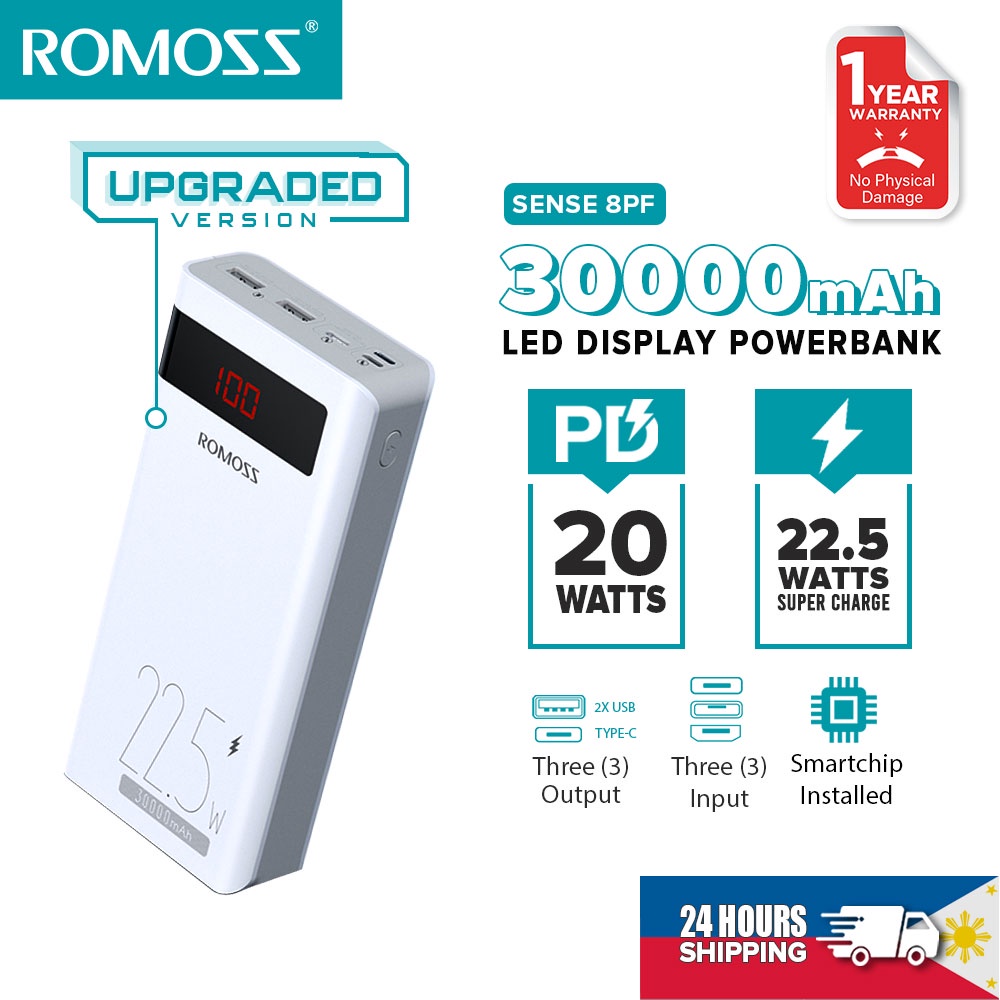 Romoss 30000mAh Powerbank Original Fast Charging PD Portable Charger Phone Battery Portable Source - Image 2