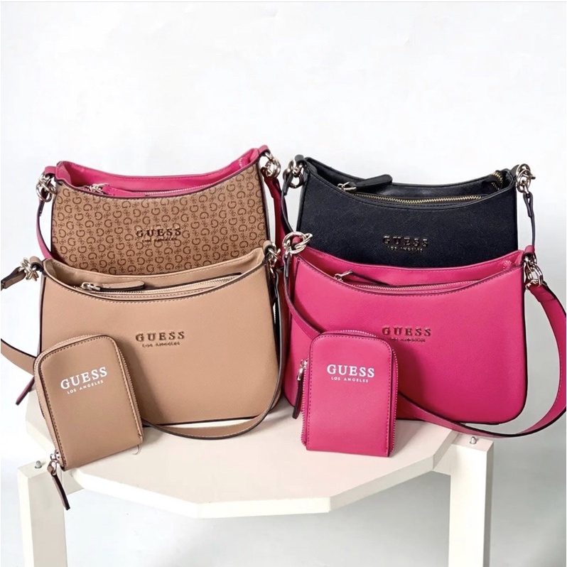 Guess Chardon Top Zip Shoulder Bag Size L 27 W8 H 20 CM Shopee