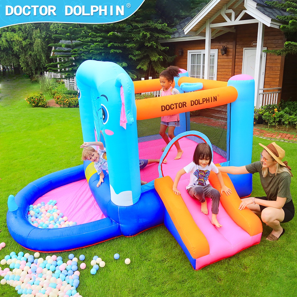 Doctor Dolphin Bounce House Inflatable Kids With Blower Bouncy Castle ...