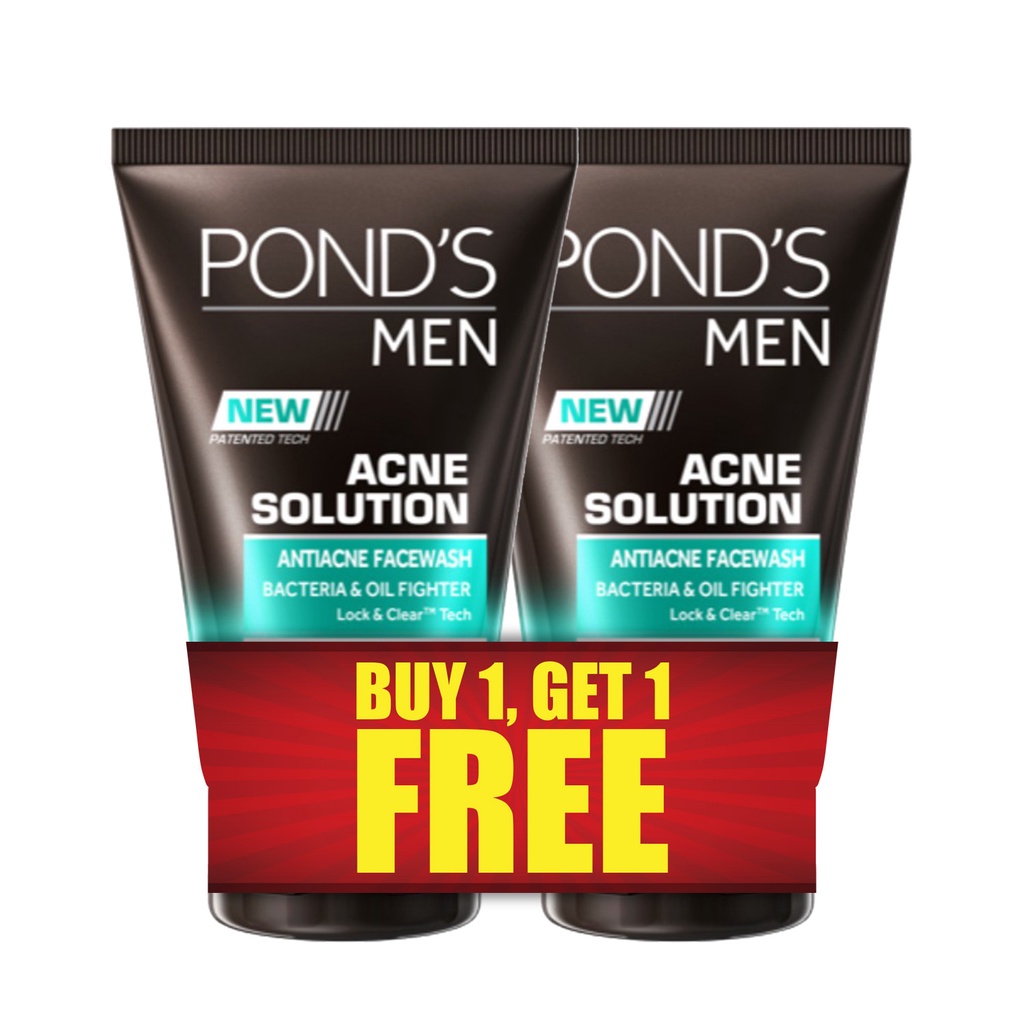 Ponds Men Acne Solution Antibacterial Anti Acne Face Wash For Clearer And Energized Skin G X