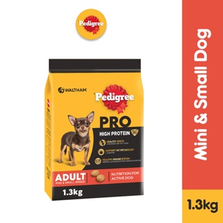 PEDIGREE PRO High Protein Dog Food - Dog Dry Food (1-Pack), 1.3kg. for Mini and Small Breed Dogs