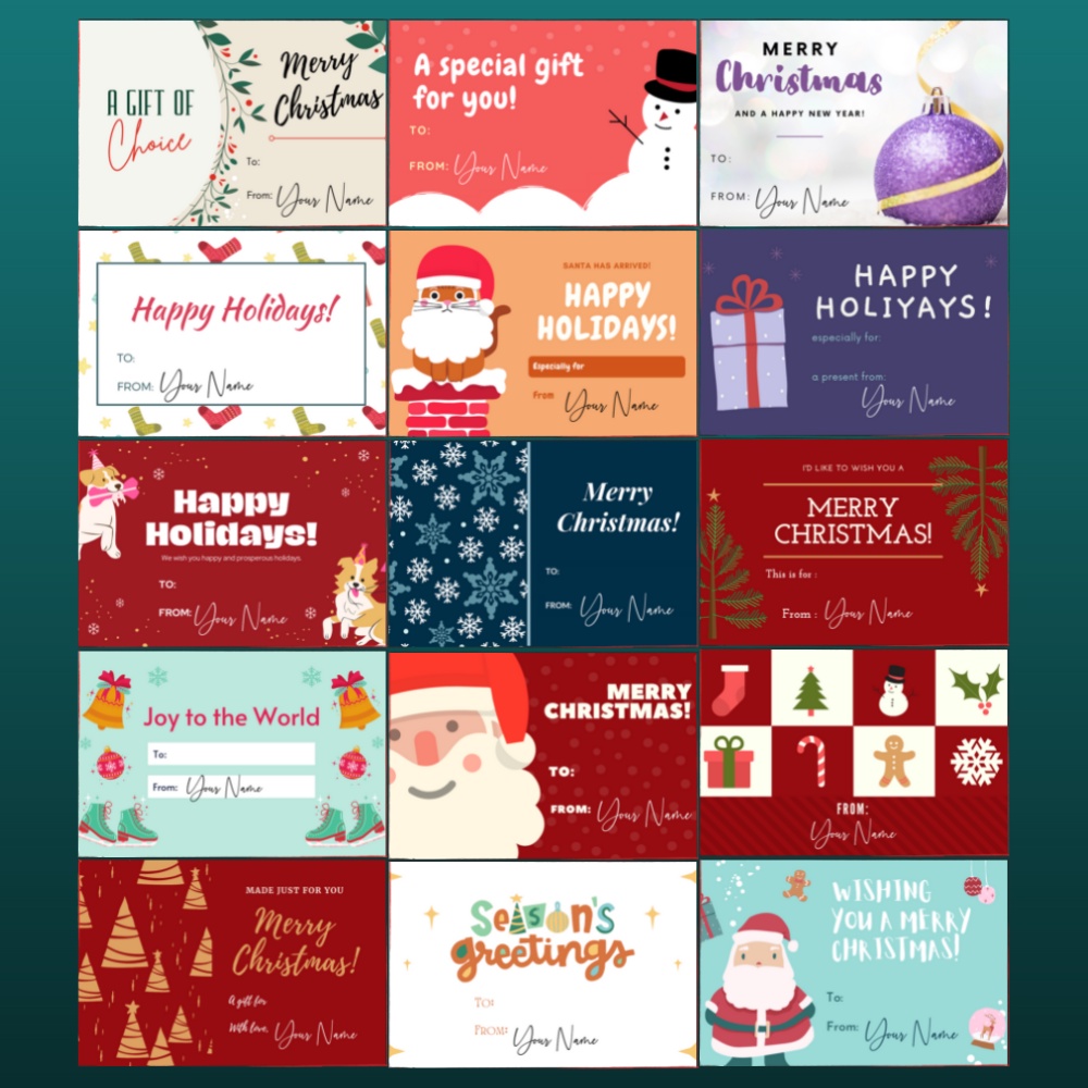 50pcs Personalized Christmas Holiday Cards Shopee Philippines