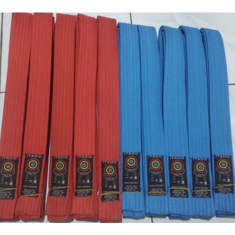 MERAH Karate Red Blue itado tanding Belt | Shopee Philippines