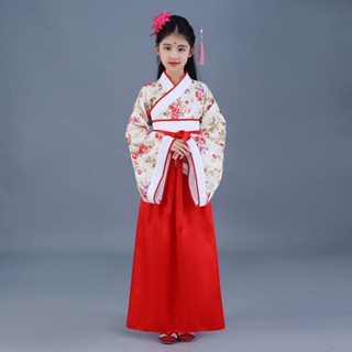 New Style Children's Costume Tang Girls' Fairy Clothing Performance Ancient Princess Guzheng Hanfu Imperial Concubine #8