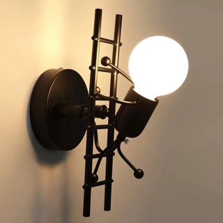 LH Nordic modern LED personalized creative interior wall lamp bedroom art decoration ladder lamp #1