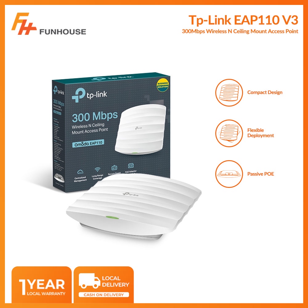 TPLink 300Mbps wireless N gigabit ceiling mount access point EAP110 Shopee Philippines